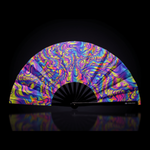 Festival Fan Psychedelic Melt w kolorze fioletowym – idealny na Goa i psytrance