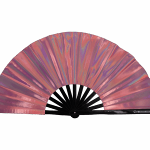 Festival Fan holograficzny róż – opalizujące akcesorium Pride